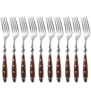 Conjunto Talheres Aço Inoxidável Clássicos Com Cabo Em Madeira