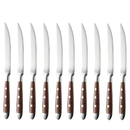 Conjunto Talheres Aço Inoxidável Clássicos Com Cabo Em Madeira