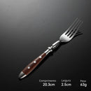 Conjunto Talheres Aço Inoxidável Clássicos Com Cabo Em Madeira