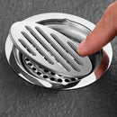 Ralo De Banheiro Inteligente Redondo Cromado Inox 10x10cm