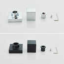 Kit Ducha Chuveiro 20×20cm Inox 304 Com Acabamentos Registros Preto/Cromado Para Chuveiro Banheiro