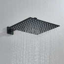 Kit Ducha Chuveiro 20×20cm Inox 304 Com Acabamentos Registros Preto/Cromado Para Chuveiro Banheiro