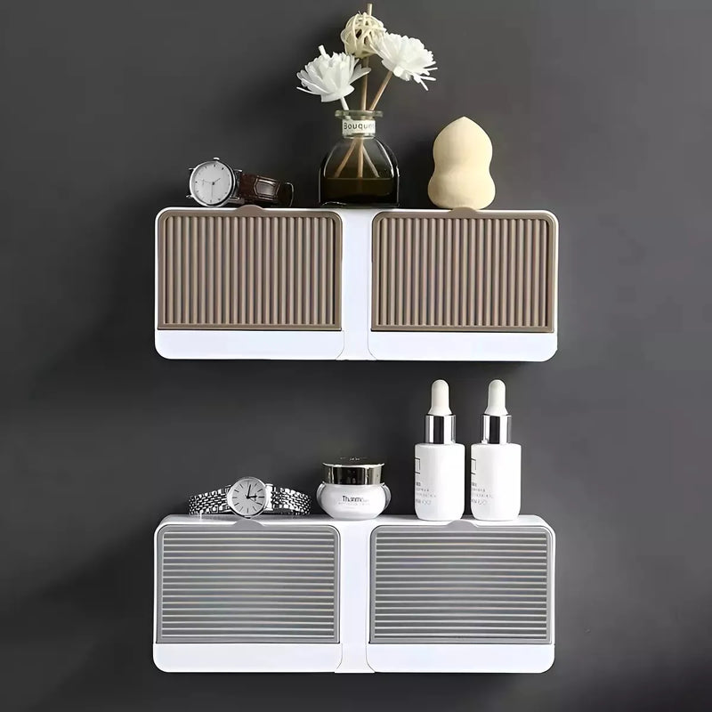 Saboneteira Dupla Suporte Parede Porta Sabonete Fixação com Adesivo