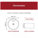 Cuba Para Banheiro Sobrepor Apoio Redonda Com Mesa 40cm Mármore