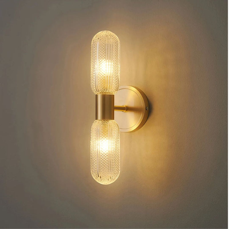 Arandela Dourada de Parede Interna Retro Elegance