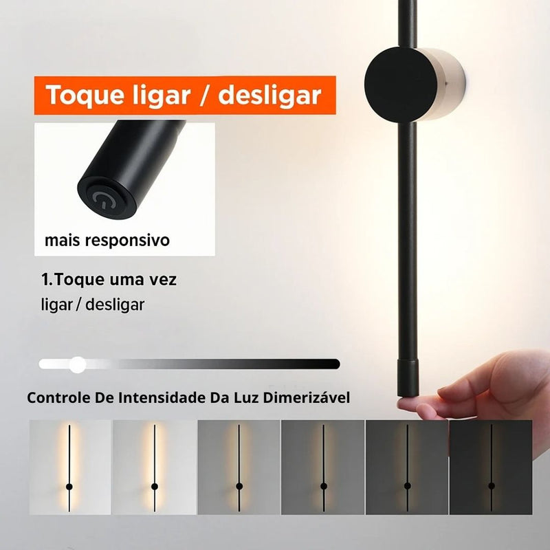 Arandela Linear de Parede Interna Ajustável