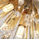 Lustre Pendente Moderno Galaxy Dourado Led