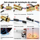 Lustre Pendente Barroco Preto e Dourado