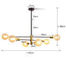 Lustre Pendente Barroco Preto e Dourado