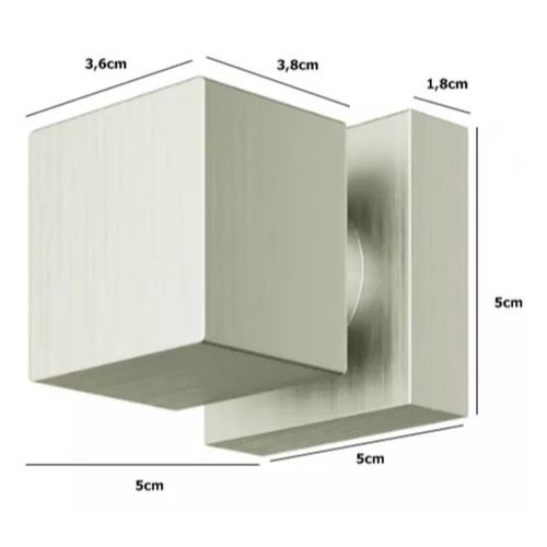 2 Acabamento Aço Escovado Quadrado Luxo Registro 1/2, 3/4 Pressão e Gaveta Padrão Deca 100% Metal