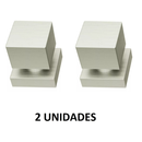 2 Acabamento Aço Escovado Quadrado Luxo Registro 1/2, 3/4 Pressão e Gaveta Padrão Deca 100% Metal