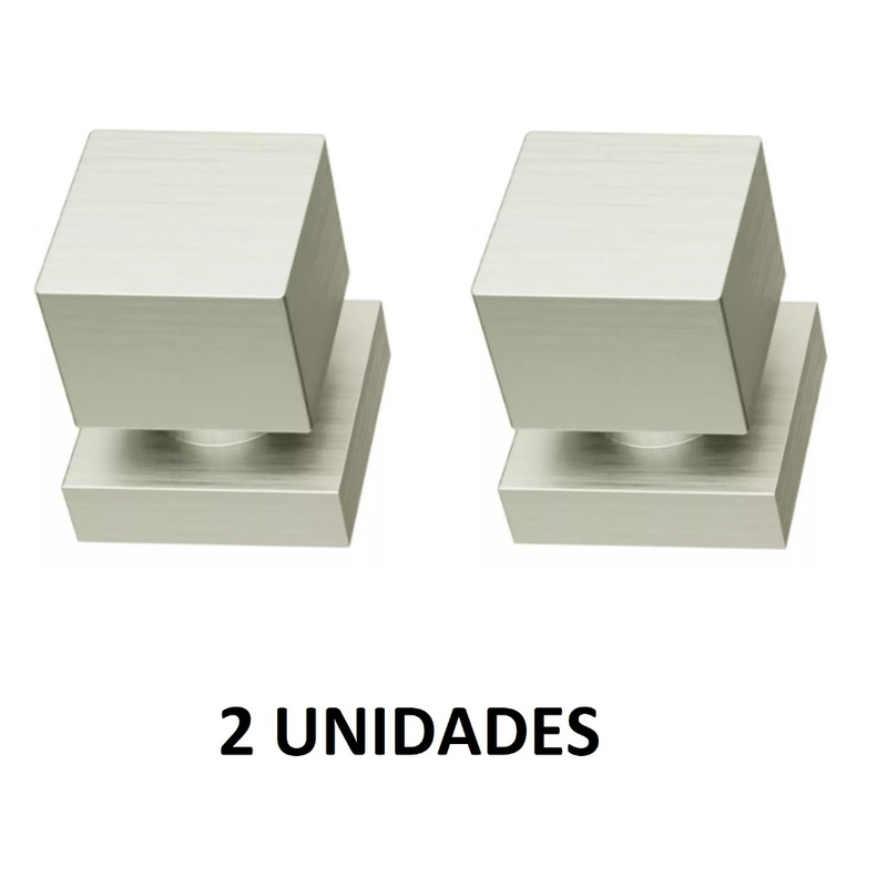 2 Acabamento Aço Escovado Quadrado Luxo Registro 1/2, 3/4 Pressão e Gaveta Padrão Deca 100% Metal