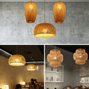 Lustre Luminaria Pendente Fibra Natural Artesanal Decorativo Bivolt