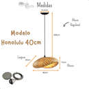 Lustre Luminaria Pendente Fibra Natural Artesanal Decorativo Bivolt