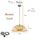 Lustre Luminaria Pendente Fibra Natural Artesanal Decorativo Bivolt