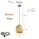 Lustre Luminaria Pendente Fibra Natural Artesanal Decorativo Bivolt