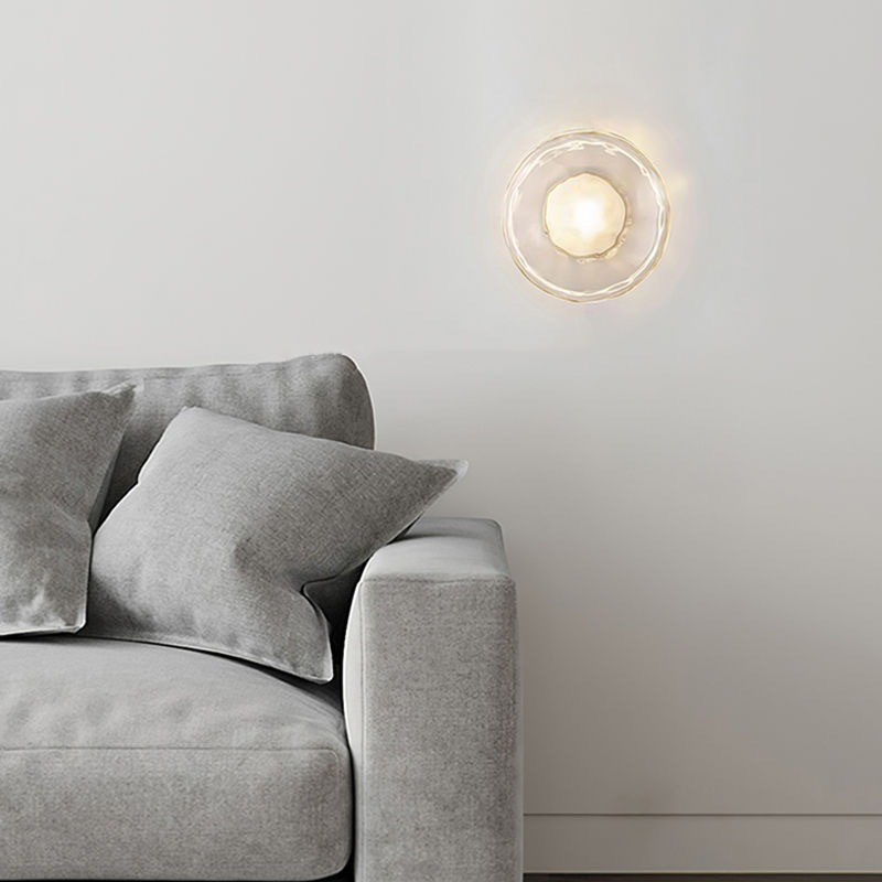Luminária De Parede De Vidro Arandela Sala/Interna Led Minimalista