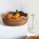 Bandeja Em Vime Redonda Decorativa Rattan