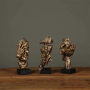 Estatuetas Decorativas Faces Abstratas 3 Peças