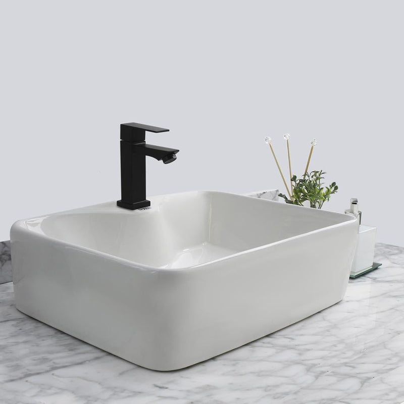 Cuba Para Banheiro Sobrepor Retangular Cerâmica 49 x 38cm Luxo Gold