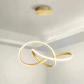 Lustre Circular Pendente Moderno Duplo em LED