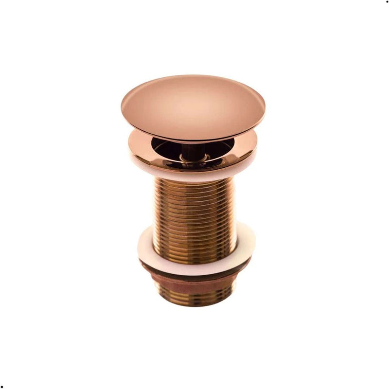 Válvula Click De Inox P/ Cuba Pia de Banheiro Lavatório Rose Gold de 4cm