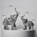 Estatuetas Decorativas Elefantes Abstratos