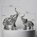 Estatuetas Decorativas Elefantes Abstratos