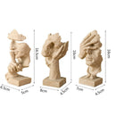 Estatuetas Decorativas Faces Abstratas 3 Peças