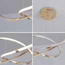 Lustre Circular Pendente Moderno Duplo em LED