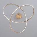 Lustre Circular Pendente Moderno Duplo em LED