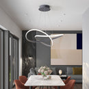 Lustre Circular Pendente Moderno Duplo em LED