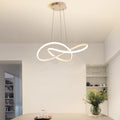 Lustre Circular Pendente Moderno Duplo em LED
