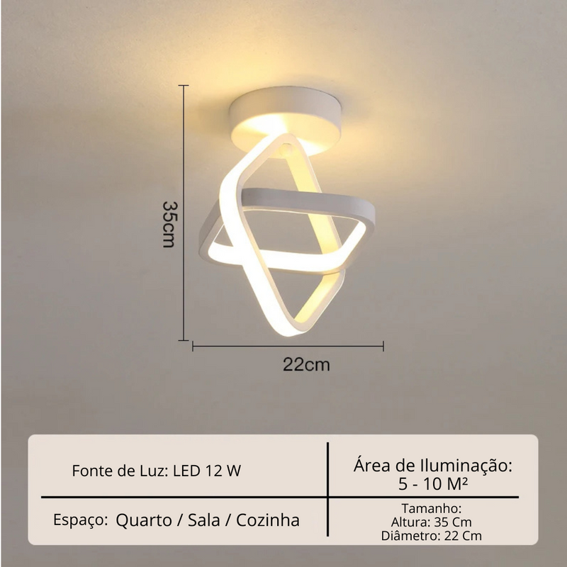Lustre Para Sala Moderno em LED