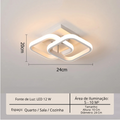 Lustre Para Sala Moderno em LED