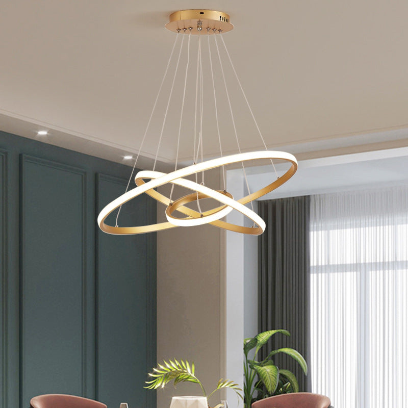 Lustre Pendente Circular Triplo em LED