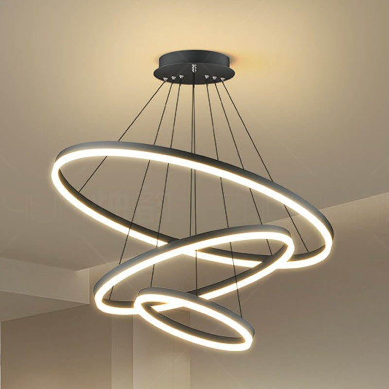 Lustre Pendente Circular Triplo em LED