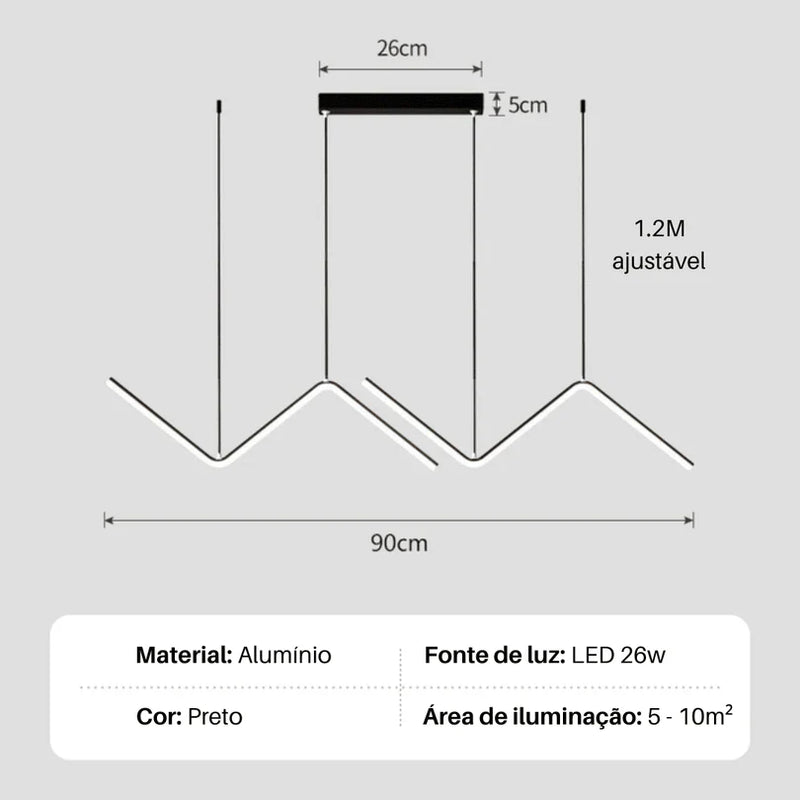 Lustre Pendente Moderno - Minimalista Premium