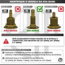 Acabamento Registro Alavanca Quadrado Dourado Brilhante Padrão Deca