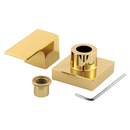 Acabamento Registro Alavanca Quadrado Dourado Brilhante Padrão Deca