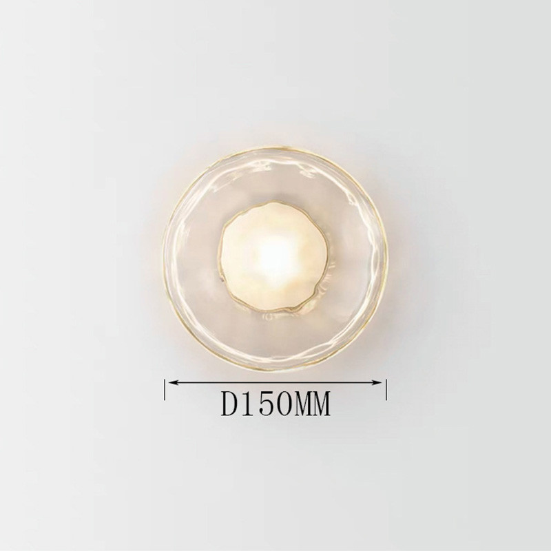 Luminária De Parede De Vidro Arandela Sala/Interna Led Minimalista