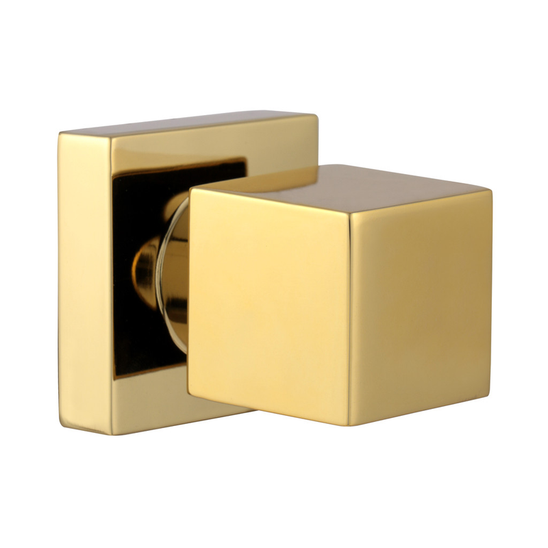 Acabamento Quadrado Registro Dourado Brilhante Padrão Deca