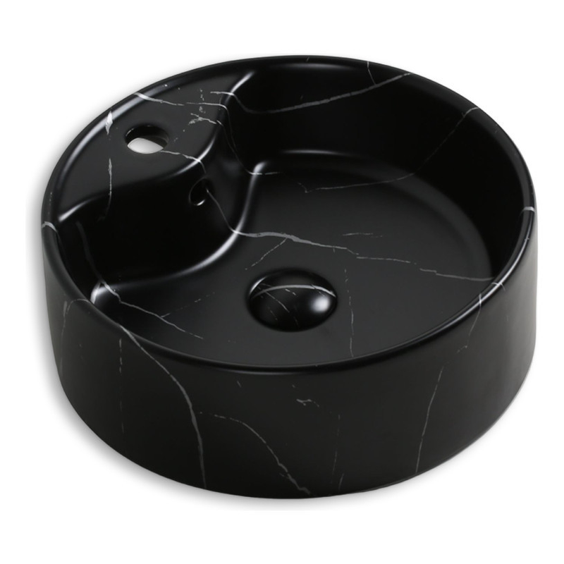 Cuba Para Banheiro Sobrepor Apoio Redonda Com Mesa 40cm Mármore