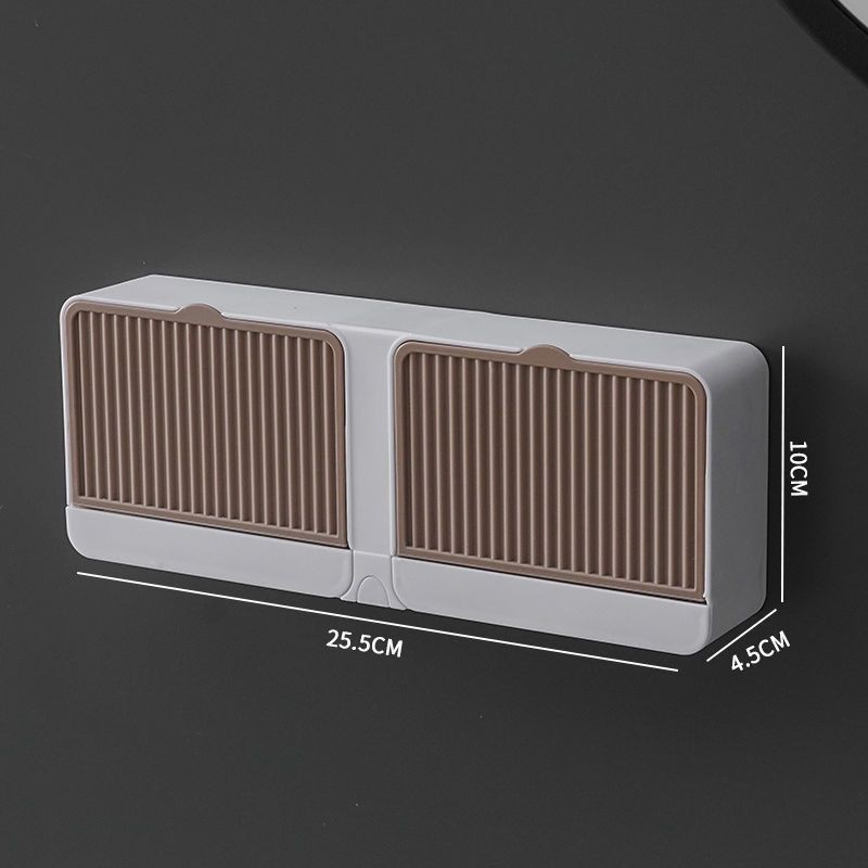 Saboneteira Dupla Suporte Parede Porta Sabonete Fixação com Adesivo