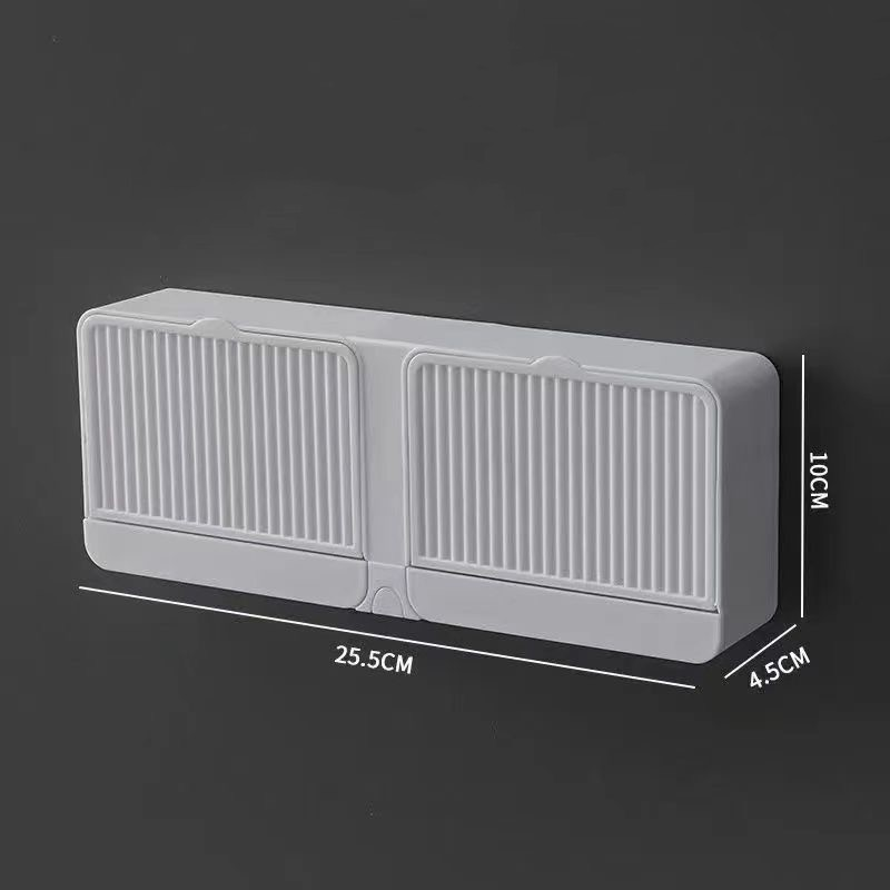 Saboneteira Dupla Suporte Parede Porta Sabonete Fixação com Adesivo